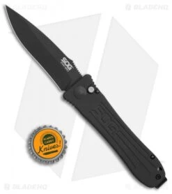SOG Strat Ops Automatic Knife Black Canvas Micarta (3.5" Black) -Benchmade Store SOG Strat Ops black canvas micarta black BHQ 52429 er size