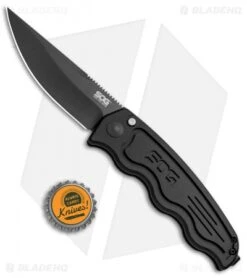 SOG-TAC Clip Point Automatic Knife (3.5" Black) ST-02 -Benchmade Store SOG TAC Clip Point Black ST 02 BHQ 7512 jr bottlecap 2