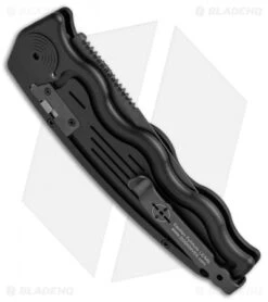 SOG-TAC Clip Point Automatic Knife (3.5" Black) ST-02 -Benchmade Store SOG TAC Clip Point Black ST 02 BHQ 7512 jr side