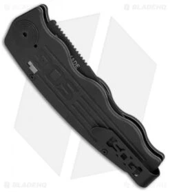 SOG Tac Ops Automatic Knife Black Canvas Micarta (3.5" S35VN Black) -Benchmade Store SOG Tac Ops Auto Black Canvas Micarta Black TO1011 BX BHQ 52251 jr side
