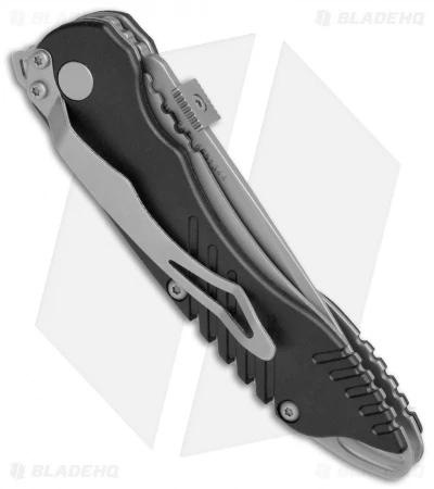 Schrade Extreme Survival Spring Assisted Knife Black ABS (3" Bead Blast) SCHA1 Schrade Extreme Survival Spring Assisted Knife Black ABS (3" Bead Blast) SCHA1 -Benchmade Store Schrade Extreme Survival Black ABS BB SCHA1 BHQ 2830 jr side