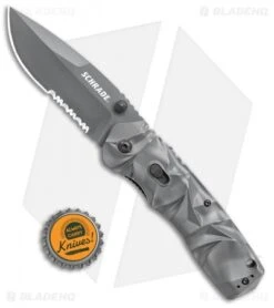 Schrade MAGIC Dual Action Spring Assisted Knife Gray (3.375" Gray Serr) SCHA12S -Benchmade Store Schrade MAGIC Dual Action SA Gray Gray Serr SCHA12S jr bottlecap 1