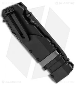 Schrade Rescue Tool SCHA911B Spring Assisted Knife (3.75" Black Serr) -Benchmade Store SchradeRescue Tool Black Serr SCHA911B BHQ 21932 jr side