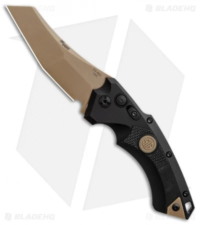 Hogue Sig Sauer EX-A05 Wharncliffe Automatic Knife Black (3.5" FDE) 36520 Hogue Sig Sauer EX-A05 Wharncliffe Automatic Knife Black (3.5" FDE) 36520 -Benchmade Store Sig Knives EX A05 Spear Point FDE SW BHQ 84599 jr