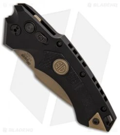 Hogue Sig Sauer EX-A05 Spear Point Automatic Knife Black (3.5" FDE) 36530 -Benchmade Store Sig Knives EX A05 Spear Point FDE SW BHQ 84600 er spine