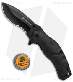 Smith & Wesson Black Ops Recurve Spring Assisted Knife (3.25" Black) 5 Smith & Wesson Black Ops Recurve Spring Assisted Knife (3.25" Black) -Benchmade Store Smith and Wesson Black Ops Recurve G 10 Handle Black BHQ 125114 jr bottlecap