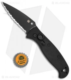 Spyderco Autonomy 2 Automatic Knife Black G-10 (3.5" Black Full Serr LC200N) -Benchmade Store Spyderco Autonomy 2 Auto Black G 10 Black Full Serr C165GSBBK2 BHQ 116294 jr bottlecap