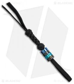 TiSurvival Modular Titanium Lanyard Bead W/ Cavities - Blue -Benchmade Store TiSurvival Modular ti lanyard bead cavities blue BHQ 72231 er lanyard