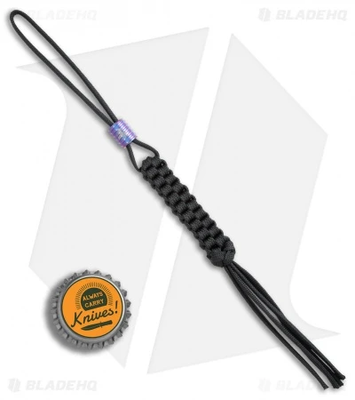 WE Knife Co. Tied Paracord Lanyard w/ Titanium Bead (Black) A-01B WE Knife Co. Tied Paracord Lanyard W/ Titanium Bead (Black) A-01B -Benchmade Store WE Knife Co Tied Paracord lanyard ti bead black BHQ 74761 er bottlecap