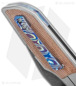 Wehr Knives Timascus Clip + Backspacer For Production Lukas-P Knife -Benchmade Store Wehr Knives Timascus Clip Backspacer Set BHQ 123898 jr natural micarta