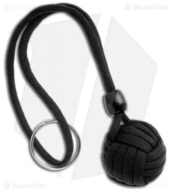 Monkeyz Paw Black Paracord Lanyard (Small 3/4" Ball)