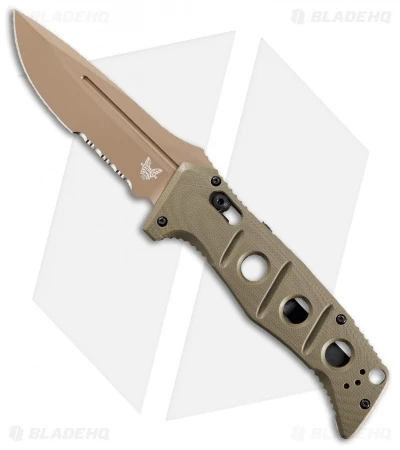 Benchmade Adamas Automatic Knife Olive G-10 (3.8" Serr FE) 2750SFE-2 Benchmade Adamas Automatic Knife Olive G-10 (3.8" Serr FE) 2750SFE-2 -Benchmade Store benchmade adamas auto olive g 10 serr fe BHQ 118569 jr