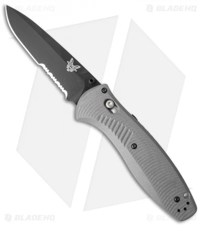 Benchmade Barrage AXIS-Assist Knife Gray G-10 (3.6" Black Serr) 580SBK-2 Benchmade Barrage AXIS-Assist Knife Gray G-10 (3.6" Black Serr) 580SBK-2 -Benchmade Store benchmade barrage 580sbk 2 cm