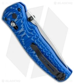 Benchmade Volli AXIS-Assist Knife Blue G-10 (3.26" Satin) 1000001-1601 -Benchmade Store benchmade volli 1000001 1601 side cm