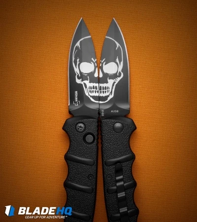 Boker Skull Kalashnikov Dagger Automatic Knife (3.25" Black D2) Boker Skull Kalashnikov Dagger Automatic Knife (3.25" Black D2) -Benchmade Store boker kalashnikov skull dagger blk BHQ 48870 dl