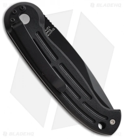 Boker Magnum Tanto Automatic Knife Black (3.25" Black Serr) 01BO018S Boker Magnum Tanto Automatic Knife Black (3.25" Black Serr) 01BO018S -Benchmade Store boker magnum 01bo018 back