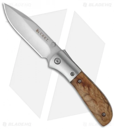 CRKT Carson M4-02W Knife w/ Burl Wood Handle (3.25" Satin Plain) M4-02 CRKT Carson M4-02W Knife W/ Burl Wood Handle (3.25" Satin Plain) M4-02 -Benchmade Store crkt carson m4 02w BHQ 7647 jr