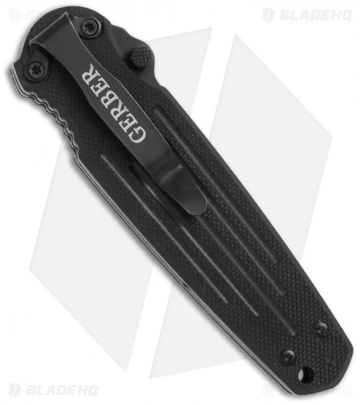 Gerber Mini Covert Spring Assisted Knife Drop Point (2.75" Black Serr) 22-01967 Gerber Mini Covert Spring Assisted Knife Drop Point (2.75" Black Serr) 22-01967 -Benchmade Store gerber 22 01967 mini covert fast serr back bhq 4054 jr