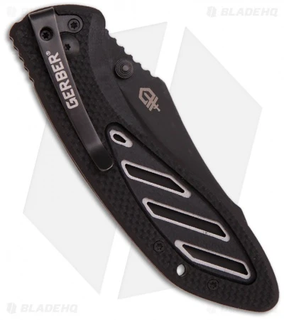Gerber Instant Assisted Opening Knife (3.18" Black Serr) AO Gerber Instant Assisted Opening Knife (3.18" Black Serr) AO -Benchmade Store gerber instant ao 30 000752n back