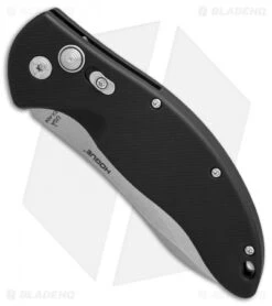 Hogue Knives EX-A04 Upswept Automatic Knife Black (4" Tumbled) 34416 -Benchmade Store hogue knives EX A04 upswept black 34416 BHQ 37971 er spine