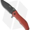 HTM Darrel Ralph Gun Hammer Bowie Spring Assisted Knife Red (3.5" Black) -Benchmade Store htm gun hammer assist crimson red dlc b cm