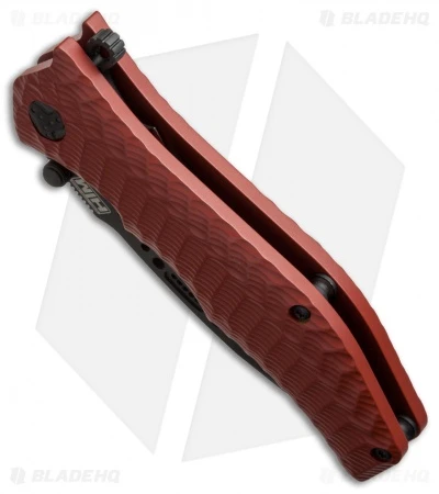 HTM Darrel Ralph Gun Hammer Bowie Spring Assisted Knife Red (3.5" Black) HTM Darrel Ralph Gun Hammer Bowie Spring Assisted Knife Red (3.5" Black) -Benchmade Store htm gun hammer assist crimson red dlc r cm spine