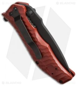 HTM Darrel Ralph Gun Hammer Torpedo Spring Assisted Knife Red (3.5" Black) -Benchmade Store htm gun hammer assist crimson red dlc t cm side