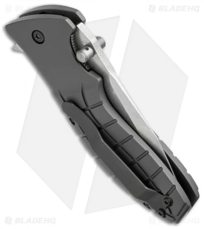 HTM Kirby Lambert Snap Tanto Spring Assisted Knife Gray (3.5" Stonewash) HTM Kirby Lambert Snap Tanto Spring Assisted Knife Gray (3.5" Stonewash) -Benchmade Store htm snap gray tanto stonewash side cm