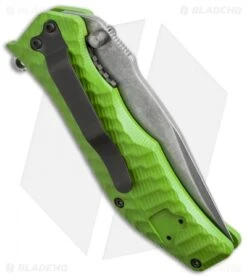 HTM Darrel Ralph Gun Hammer Bowie Spring Assisted Knife Green (3.5" Acid SW) -Benchmade Store htm zhammer zombie green sw bowie cm side