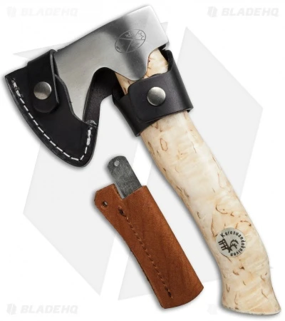 Karesuando Kniven Unna Aksu Hunting Axe Curly Birch (9" Satin) Karesuando Kniven Unna Aksu Hunting Axe Curly Birch (9" Satin) -Benchmade Store karesuando knives kar3638 sheath cm