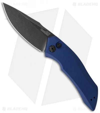 Kershaw Launch 1 Automatic Knife Blue Aluminum (3.4" BlackWash) 7100BLUBW Kershaw Launch 1 Automatic Knife Blue Aluminum (3.4" BlackWash) 7100BLUBW -Benchmade Store kershaw launch auto 1 blackwash blue cm