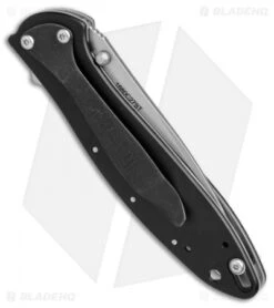 Kershaw Leek Assisted Opening Knife Black (3" Bead Blast Serr) 1660C27ST -Benchmade Store kershaw leek black bb KS1660C27ST BHQ 49610 er side