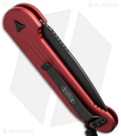 Microtech LUDT Automatic Knife Red (3.4" Black Serr) 135-2RD 4 Microtech LUDT Automatic Knife Red (3.4" Black Serr) 135-2RD -Benchmade Store microtech 135 2rd side cm 1