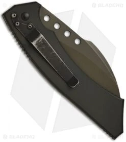 Rare Microtech Green Hawk Automatic Knife (4" Serr) -Benchmade Store microtech hawk back
