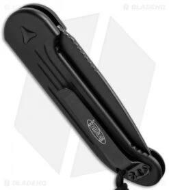 Microtech LUDT Automatic Knife Tactical (3.4" Black Serr) 135-2T -Benchmade Store microtech ludt 135 2t side cm