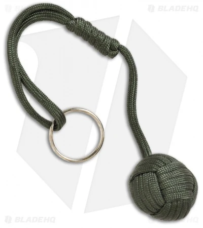 Monkeyz Fist Green Paracord Lanyard Knot (Large 1-1/4" Ball) Monkeyz Fist Green Paracord Lanyard Knot (Large 1-1/4" Ball) -Benchmade Store munkey fistz olive drab large 105