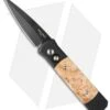 Pro-Tech Godson Automatic Knife Black Ash Burl (3.15" Black) 707BA