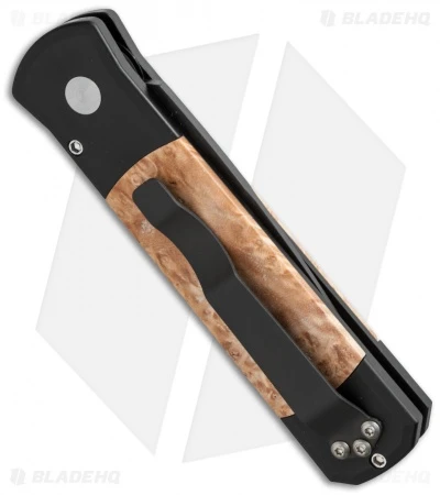 Pro-Tech Godson Automatic Knife Black Ash Burl (3.15" Black) 707BA Pro-Tech Godson Automatic Knife Black Ash Burl (3.15" Black) 707BA -Benchmade Store protech 707 ba side cm