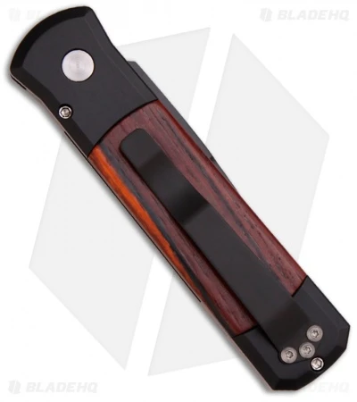 Pro-Tech Godson Automatic Knife Cocobolo (3.15" Black) 707-C Pro-Tech Godson Automatic Knife Cocobolo (3.15" Black) 707-C -Benchmade Store protech 707 c godson back