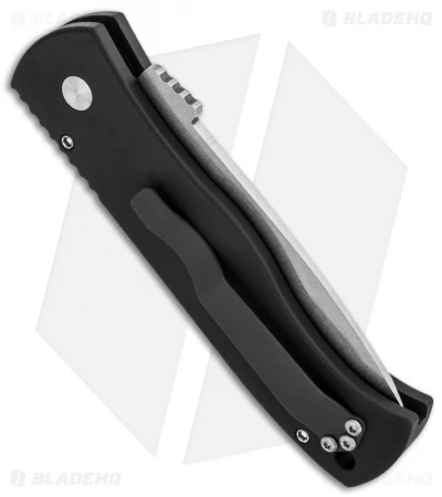 Emerson Pro-Tech CQC-7 Tanto Automatic Knife w/ Solid Handle (3.25" SW Serr) Emerson Pro-Tech CQC-7 Tanto Automatic Knife W/ Solid Handle (3.25" SW Serr) -Benchmade Store protech emerson auto e7t01 sw plain side