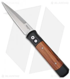 Pro-Tech Godfather Automatic Knife Black/Cocobolo (4" Satin) 906-C