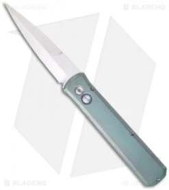 Protech Custom Titanium Godfather Automatic Knife (4" Hand Satin)