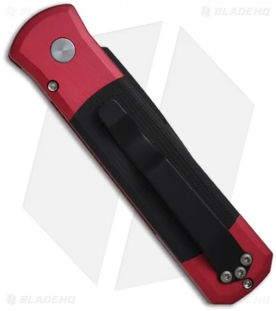Pro-Tech Godson Red Automatic Knife Black G-10 (3.15" Black) 702 Pro-Tech Godson Red Automatic Knife Black G-10 (3.15" Black) 702 -Benchmade Store protech godson 702 red back