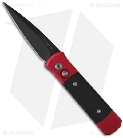 Pro-Tech Godson Red Automatic Knife Black G-10 (3.15" Black) 702 Pro-Tech Godson Red Automatic Knife Black G-10 (3.15" Black) 702 -Benchmade Store protech godson 702 red