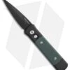 Pro-Tech Godson Automatic Knife Green G-10 (3.15" Black) -Benchmade Store protech godson black green plain g 10 inlays