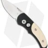 Pro-Tech Runt J4 Tuxedo Automatic Knife Black/Ivory Micarta (1.94" Satin) 4451 -Benchmade Store protech runt j4 4451 tuxedo