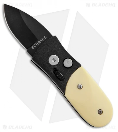 Schrade Scaly California Issue Automatic Knife Yellow (1.75" Black) SCAL-BY Schrade Scaly California Issue Automatic Knife Yellow (1.75" Black) SCAL-BY -Benchmade Store schrade scalby black yellow
