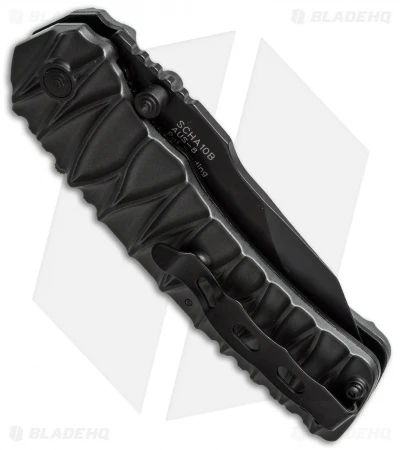 Schrade Dual-Action Manual/Assisted Opening Knife (3.5" Black) SCHA10B Schrade Dual-Action Manual/Assisted Opening Knife (3.5" Black) SCHA10B -Benchmade Store schrade scha10b side cm