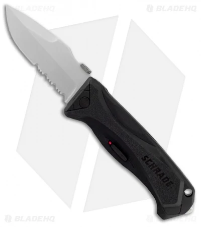 Schrade SCHA6LS Drop Point Spring Assisted Knife (3.75" Bead Blast Serr) Schrade SCHA6LS Drop Point Spring Assisted Knife (3.75" Bead Blast Serr) -Benchmade Store schrade scha6ls