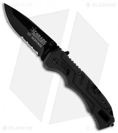 Schrade SCH911DBS Professionals 1st Response Spring Assisted Knife (3.5" Black) Schrade SCH911DBS Professionals 1st Response Spring Assisted Knife (3.5" Black) -Benchmade Store shrade sch911dbs professionals 1st response